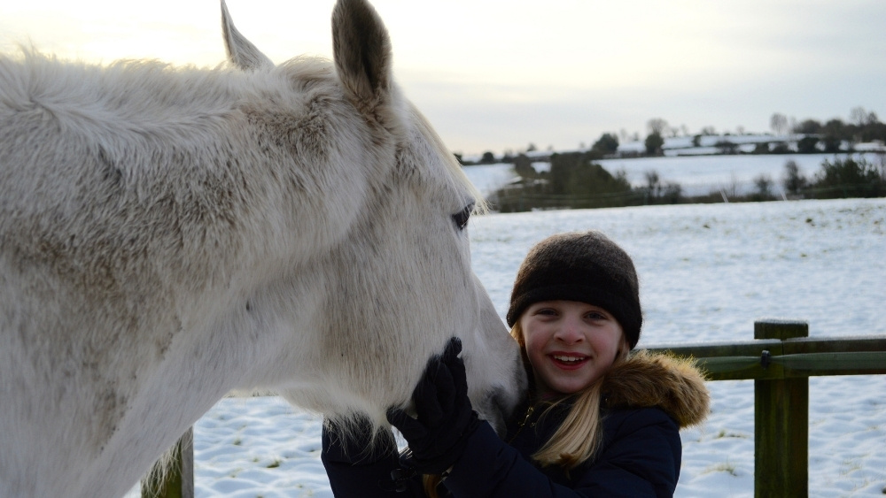 young girl with her horse