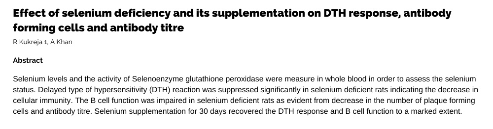 Supporting the Horse Immune System 13 Effect of selenium deficiency