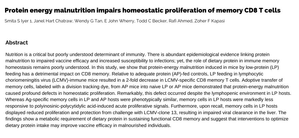 Supporting the Horse Immune System 5 Protein energy malnutrition