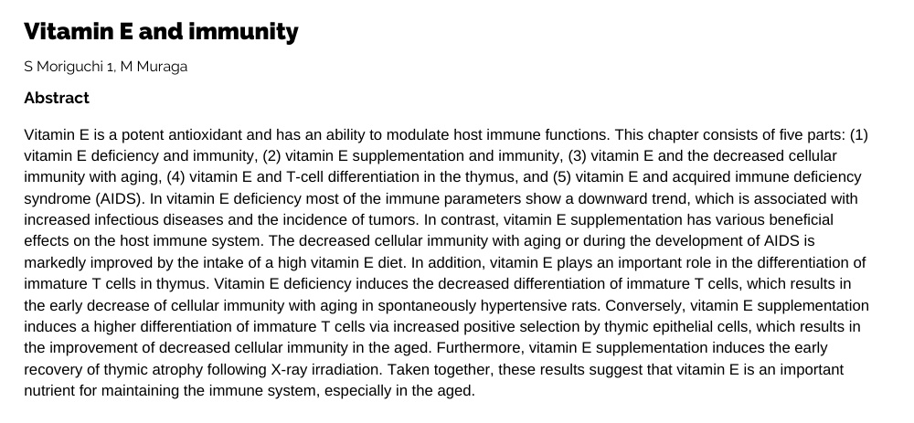 Supporting the Horse Immune System 14 Vitamin E and immunity